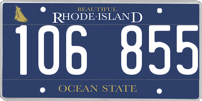 RI license plate 106855