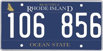 RI license plate 106856
