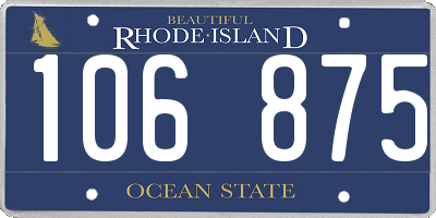 RI license plate 106875