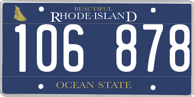 RI license plate 106878