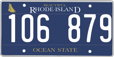 RI license plate 106879