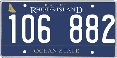 RI license plate 106882