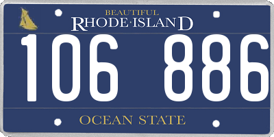 RI license plate 106886