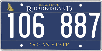 RI license plate 106887