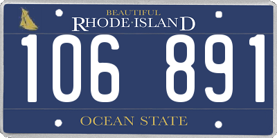 RI license plate 106891