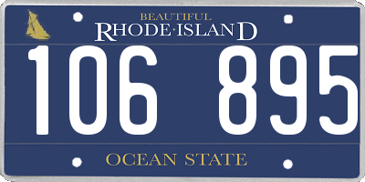 RI license plate 106895