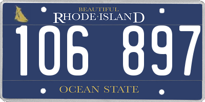 RI license plate 106897