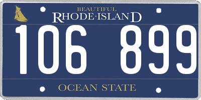RI license plate 106899