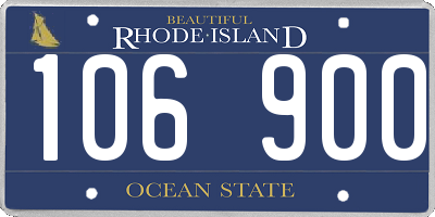 RI license plate 106900