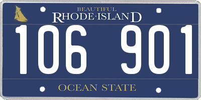 RI license plate 106901