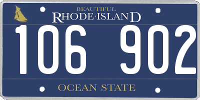 RI license plate 106902