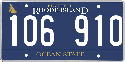 RI license plate 106910
