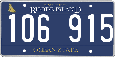 RI license plate 106915