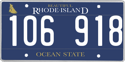 RI license plate 106918