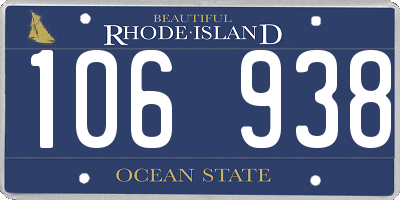 RI license plate 106938