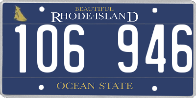 RI license plate 106946