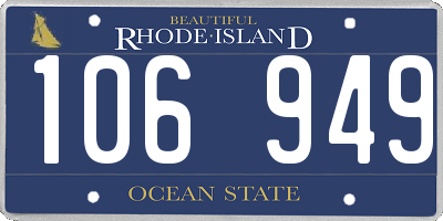 RI license plate 106949