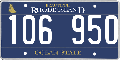 RI license plate 106950