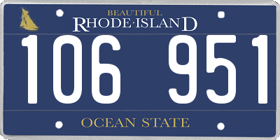 RI license plate 106951