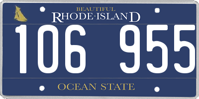 RI license plate 106955