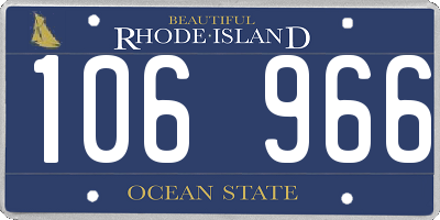 RI license plate 106966