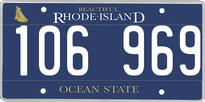 RI license plate 106969