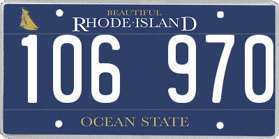 RI license plate 106970