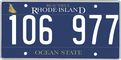 RI license plate 106977