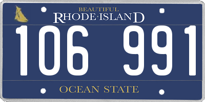 RI license plate 106991