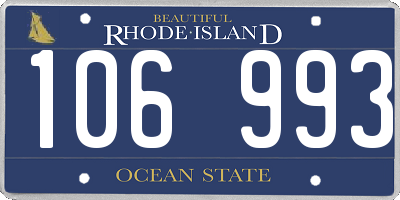 RI license plate 106993