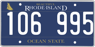 RI license plate 106995