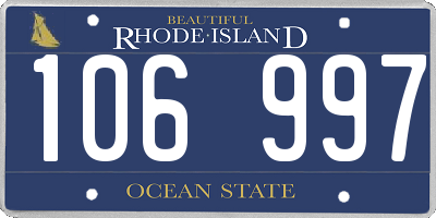 RI license plate 106997