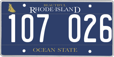 RI license plate 107026