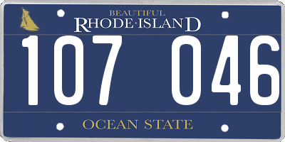 RI license plate 107046