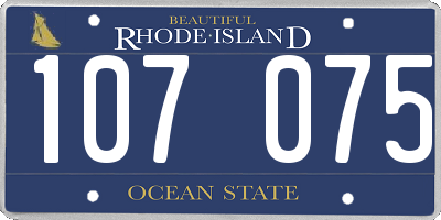 RI license plate 107075