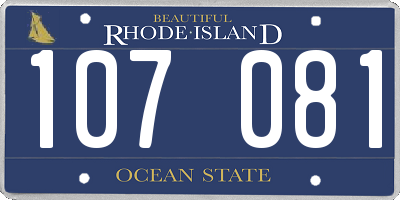 RI license plate 107081