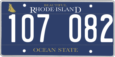 RI license plate 107082