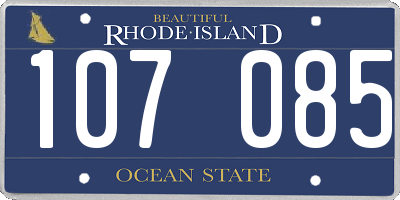 RI license plate 107085