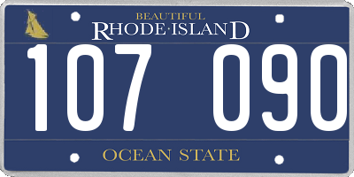 RI license plate 107090