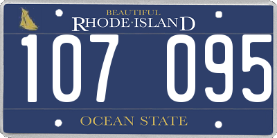 RI license plate 107095
