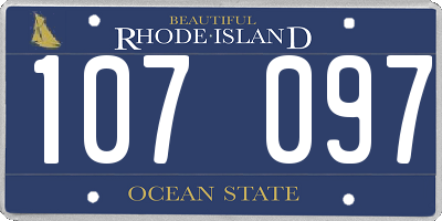 RI license plate 107097