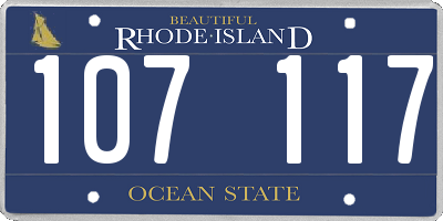 RI license plate 107117