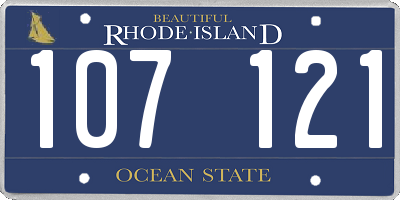 RI license plate 107121