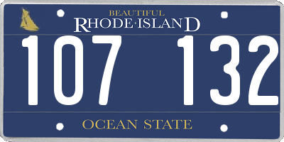 RI license plate 107132