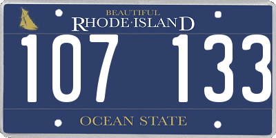 RI license plate 107133