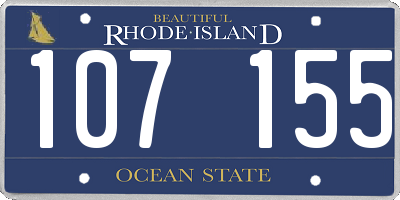 RI license plate 107155
