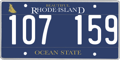 RI license plate 107159