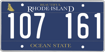 RI license plate 107161