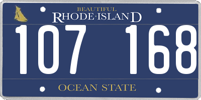 RI license plate 107168
