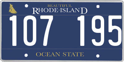 RI license plate 107195